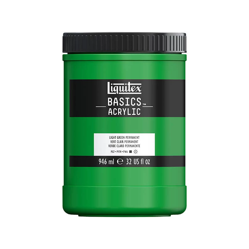 Liquitex Basics akrilfesték, 946 ml - 312, light green permanent