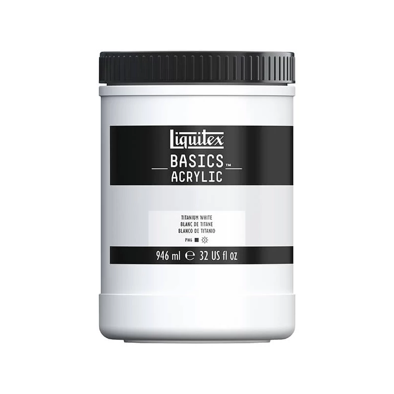 Liquitex Basics akrilfesték, 946 ml - 432, titanium white
