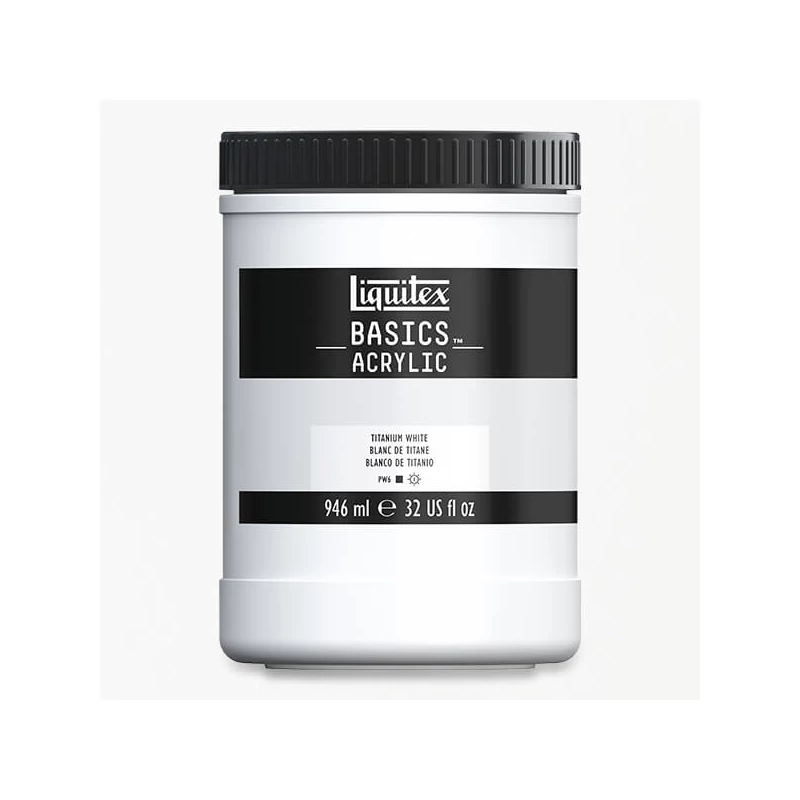 Liquitex Basics akrilfesték, 946 ml - 432, titanium white