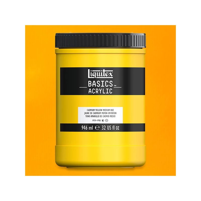 Liquitex Basics akrilfesték, 946 ml - 830, cadmium yellow medium hue