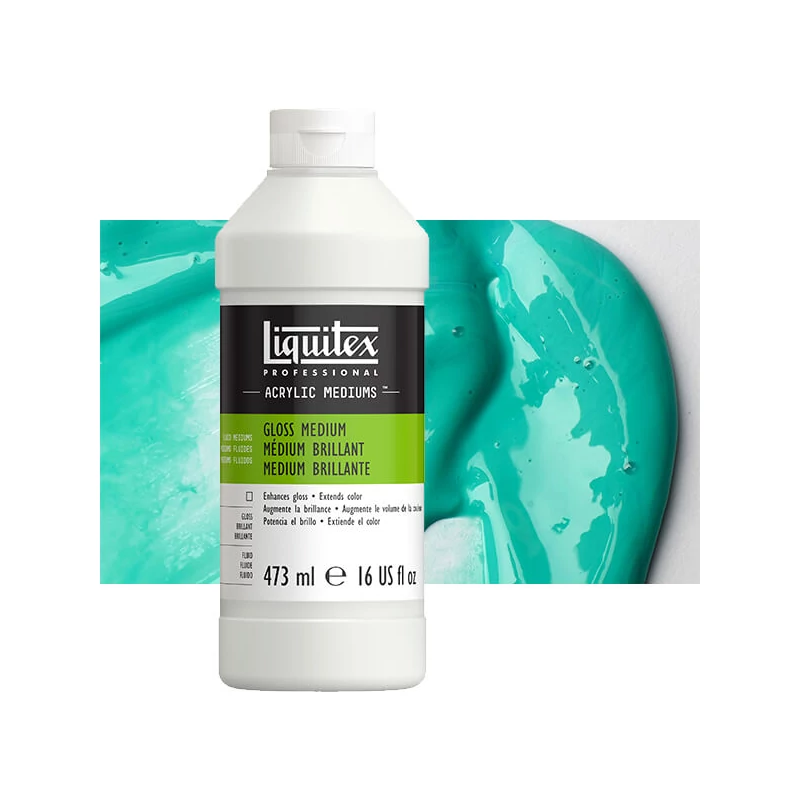 Liquitex Gloss Fluid vékonyító médium és lakk, fényes - 473 ml