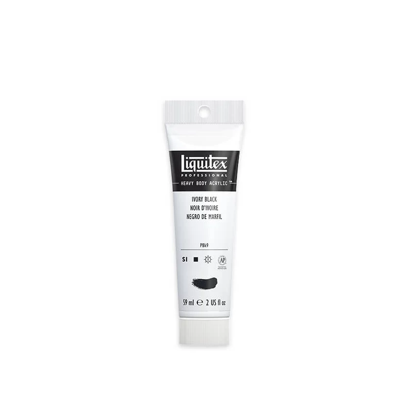 Liquitex Heavy Body akrilfesték, 59 ml - 244, ivory black