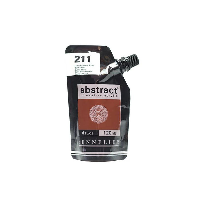 Sennelier Abstract akrilfesték, 120 ml - 211, burnt sienna