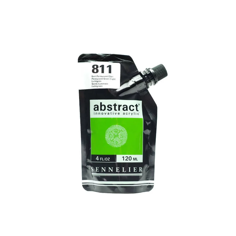 Sennelier Abstract akrilfesték, 120 ml - 811, permanent green light