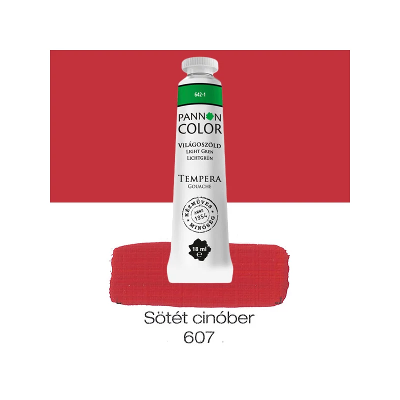 Pannoncolor gouache tempera, 18 ml, 607 - sötétcinóber