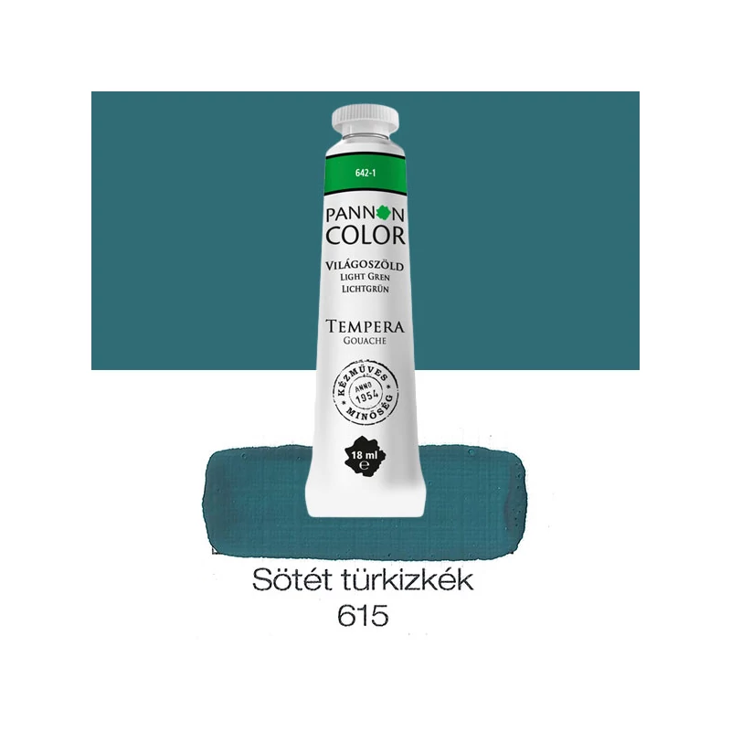 Pannoncolor gouache tempera, 18 ml, 615 - sötét türkizkék