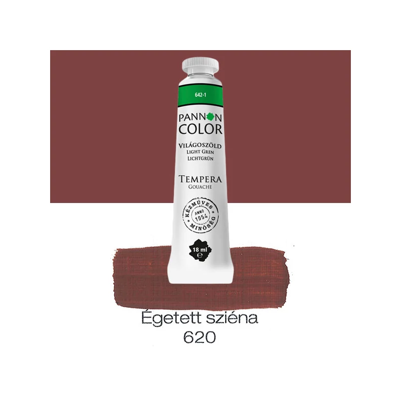 Pannoncolor gouache tempera, 18 ml, 620 - égetett sziéna