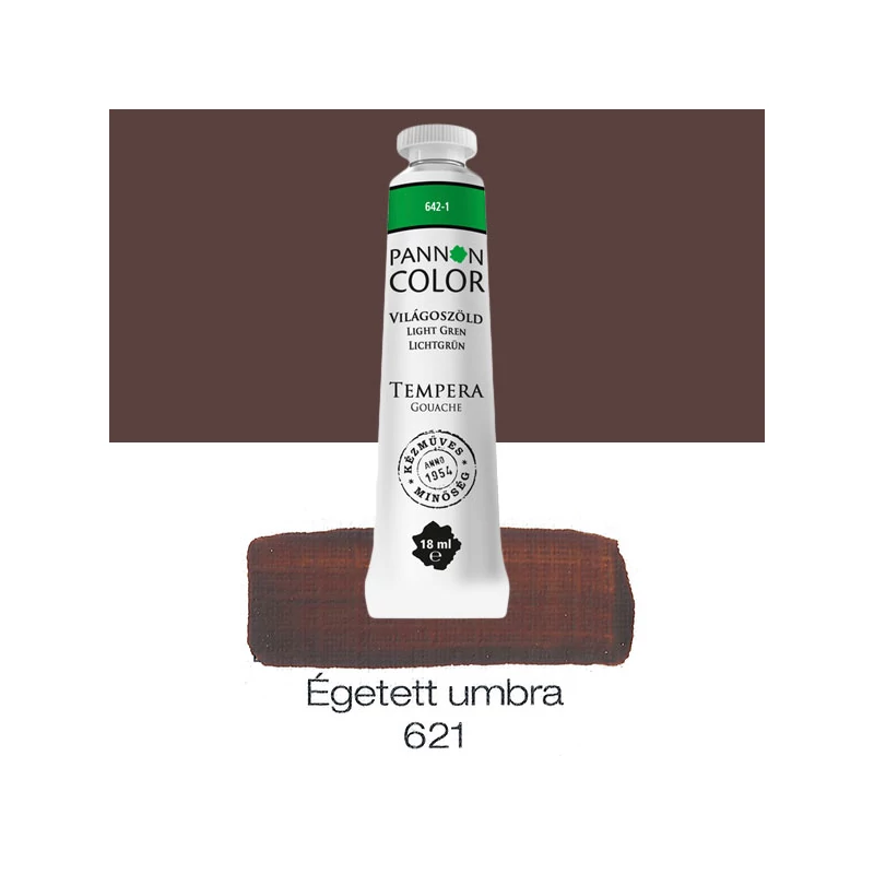 Pannoncolor gouache tempera, 18 ml, 621 - égetett umbra