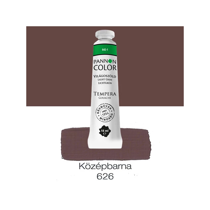 Pannoncolor gouache tempera, 18 ml, 626 - középbarna