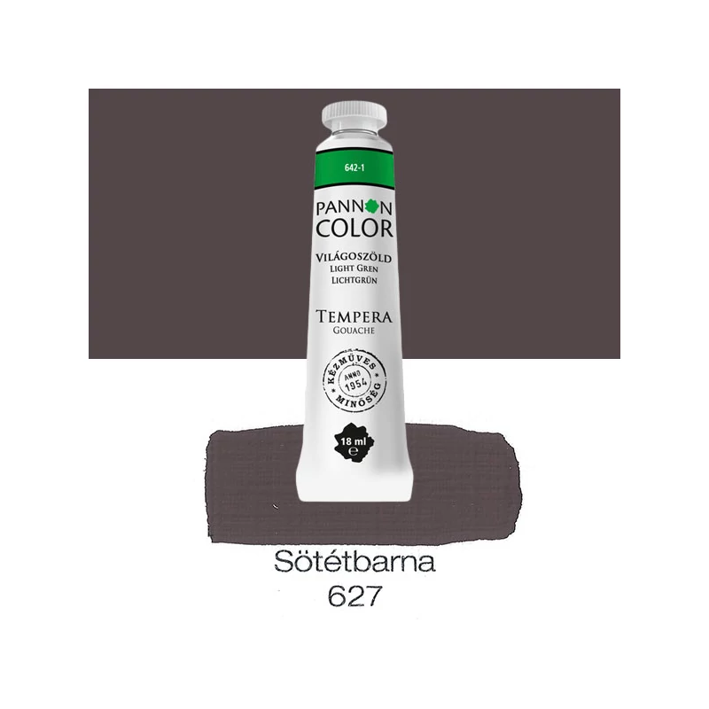 Pannoncolor gouache tempera, 18 ml, 627 - sötétbarna