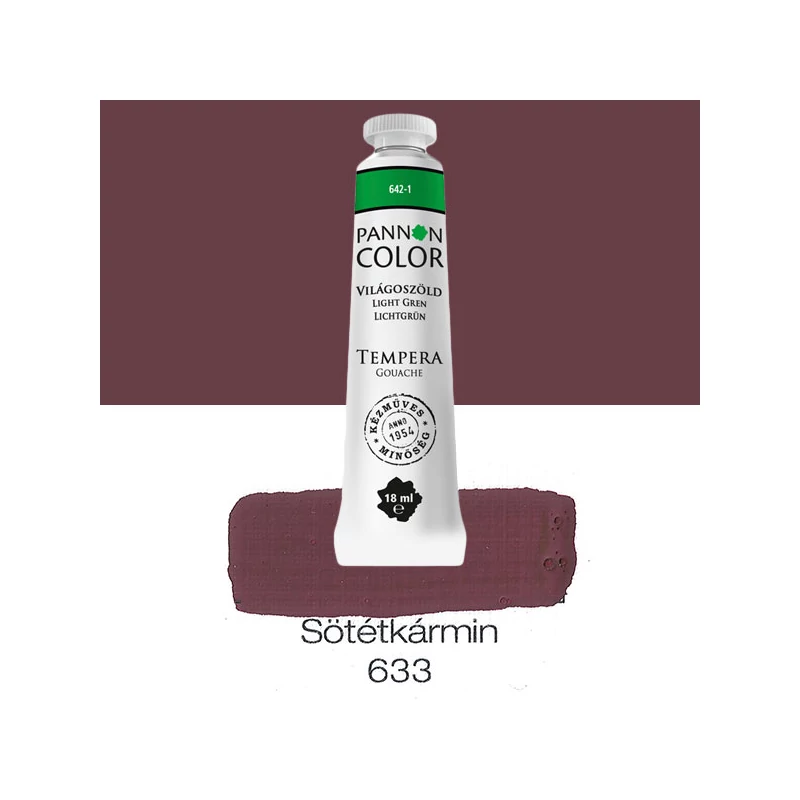Pannoncolor gouache tempera, 18 ml, 633 - sötétkármin