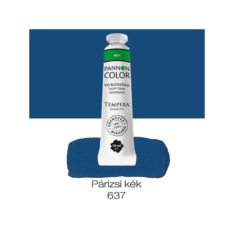 Pannoncolor gouache tempera, 18 ml, 637 - párizsikék
