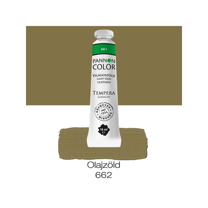 Pannoncolor gouache tempera, 18 ml, 662 - olajzöld