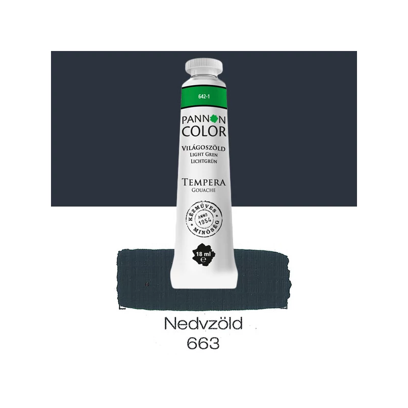 Pannoncolor gouache tempera, 18 ml, 663 - nedvzöld