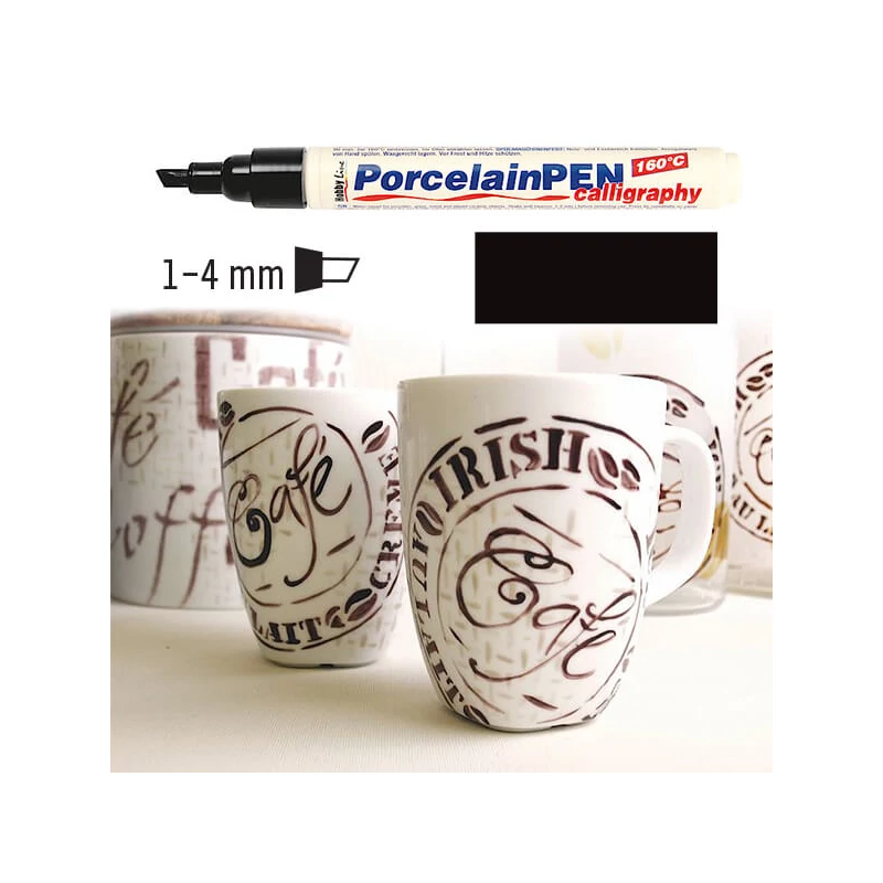 Üveg- és porcelánfilc, Kreul Classic Calligraphy - 71 fekete