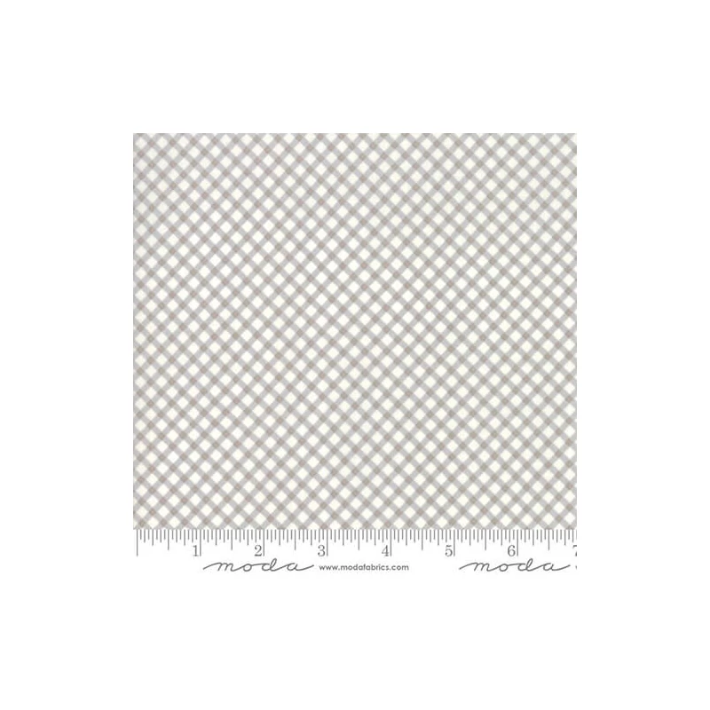 Patchwork anyag - Moda - Finnegan by Brenda Riddle 18685-16 pebble gingham