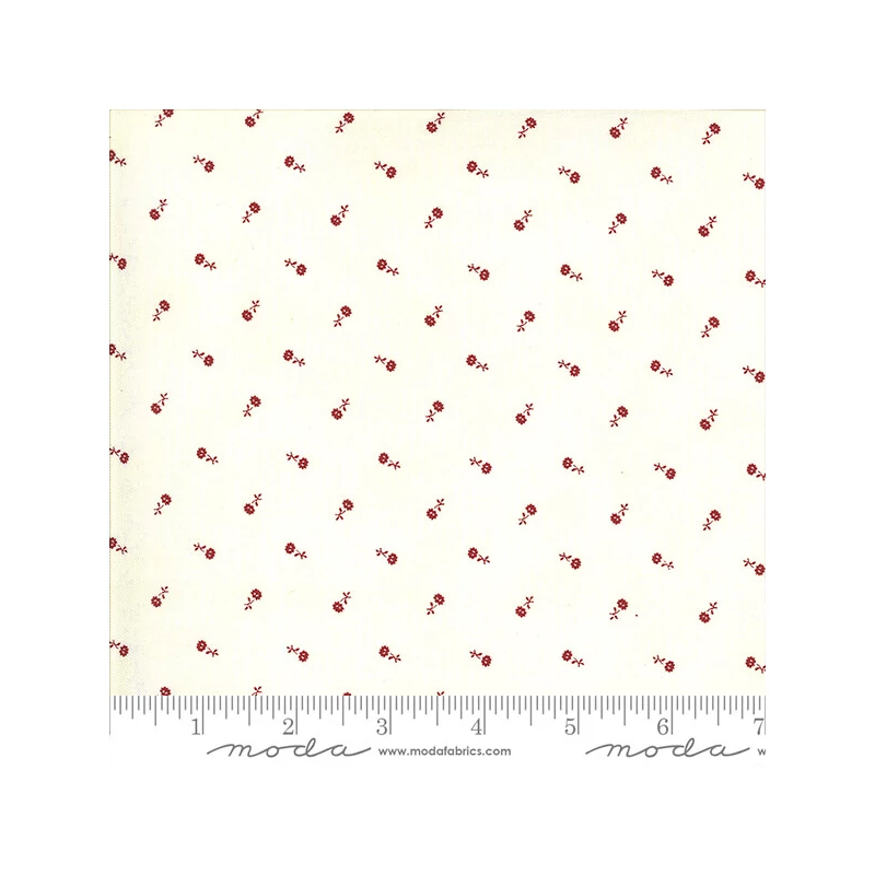 Patchwork anyag - Moda - Redwork Gatherings by Primitive Gatherings 49113-11 ruler