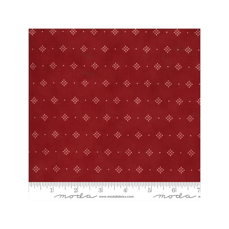 Patchwork anyag - Moda - Redwork Gatherings by Primitive Gatherings 49118-13 ruler