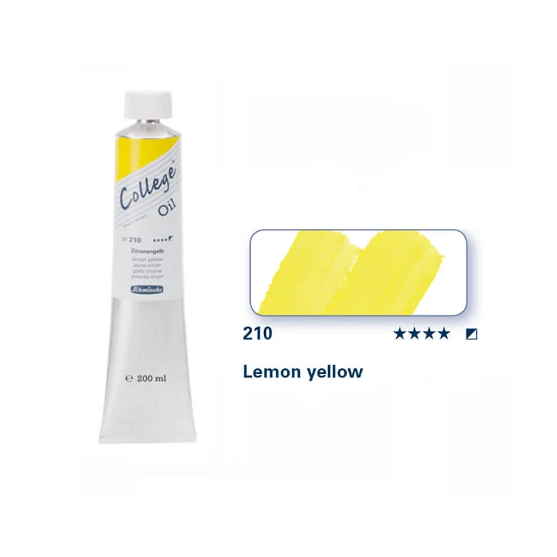 Schmincke College olajfesték, 200 ml - 210, lemon yellow