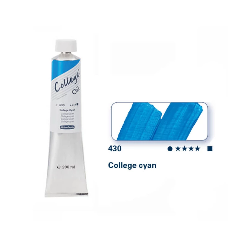 Schmincke College olajfesték, 200 ml - 430, college cyan