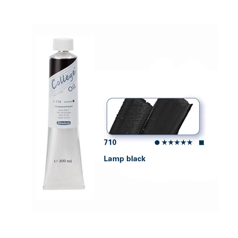 Schmincke College olajfesték, 200 ml - 710, lamp black