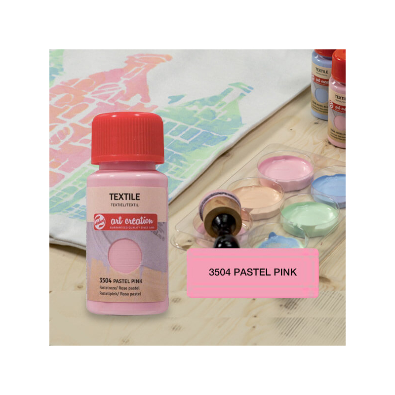 Art Creation textilfesték világos anyagra - 3504 Pastel pink minta