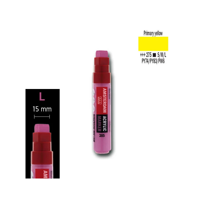 Talens Amsterdam akril filctoll, L - 275, primary yellow