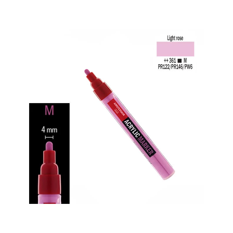 Talens Amsterdam akril filctoll, M - 361, light rose