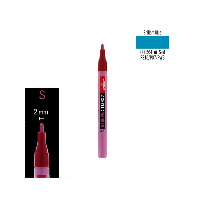 Talens Amsterdam akril filctoll, S - 564, brillant blue