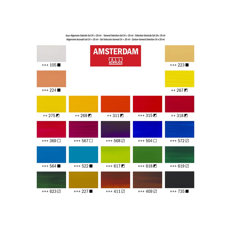 Talens Amsterdam akrilfesték készlet - 24x20 ml