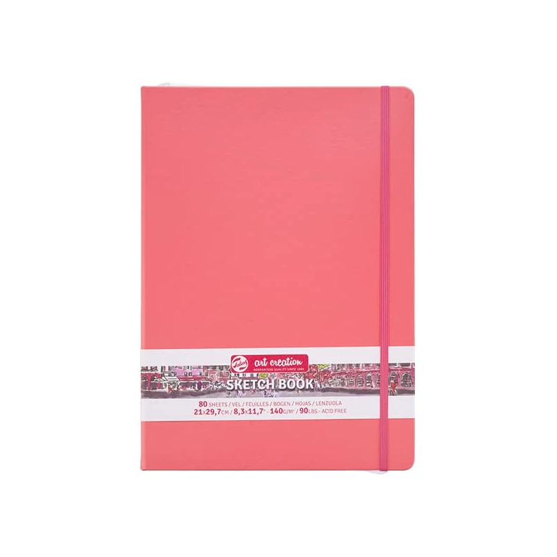 Talens Art Creation Sketch Book rajz- és vázlatfüzet, 140 g, 80 lap - A4, korall