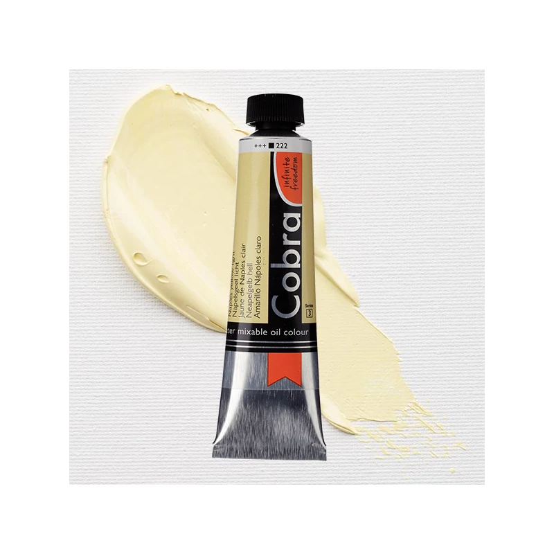 Talens Cobra vizes olajfesték, 40 ml - 222, naples yellow light