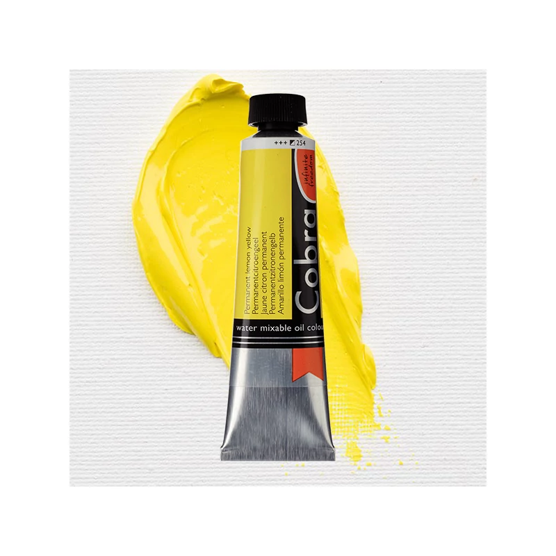 Talens Cobra vizes olajfesték, 40 ml - 254, permanent lemon yellow