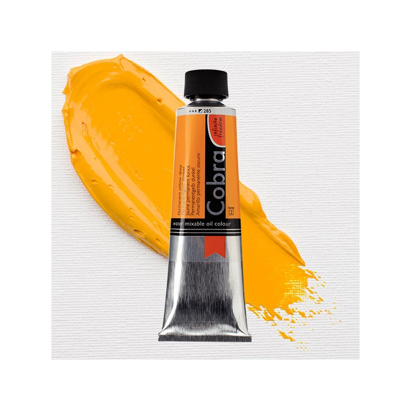 Talens Cobra vizes olajfesték, 40 ml - 285, permanent yellow deep