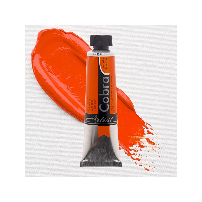 Talens Cobra vizes olajfesték, 40 ml - 311, vermilion