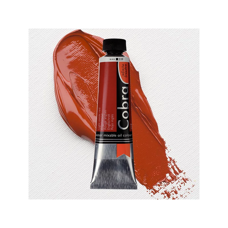 Talens Cobra vizes olajfesték, 40 ml - 339, light oxide red