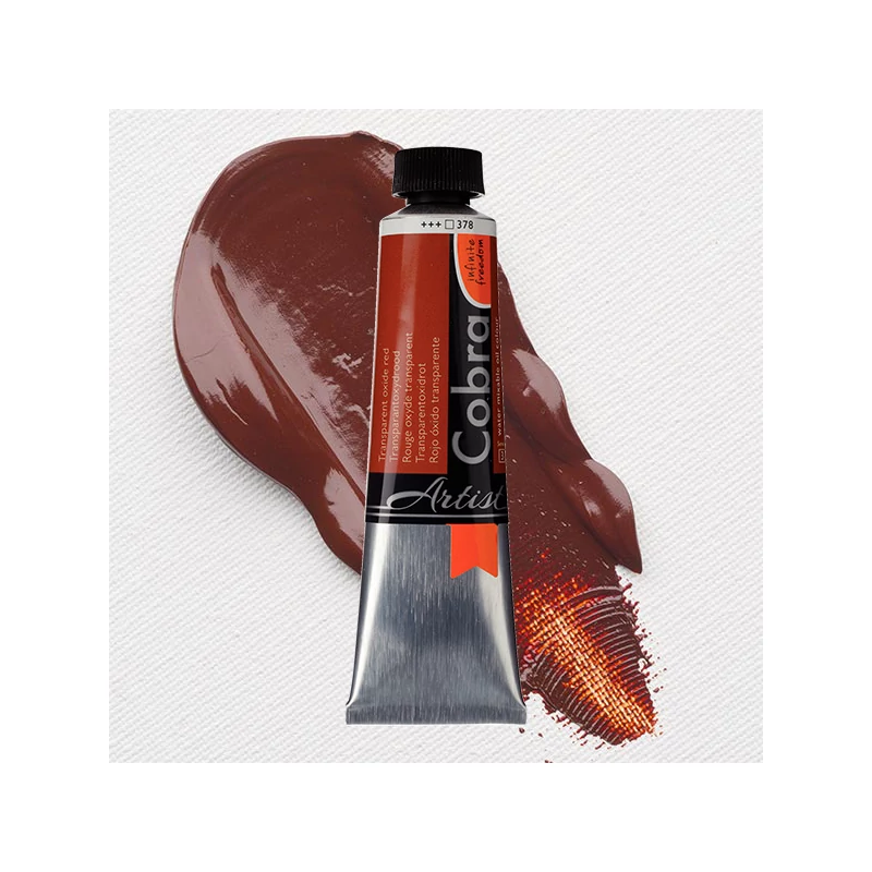 Talens Cobra vizes olajfesték, 40 ml - 378, transparent oxide red