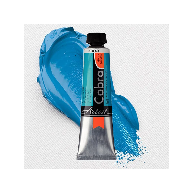 Talens Cobra vizes olajfesték, 40 ml - 522, turquoise blue