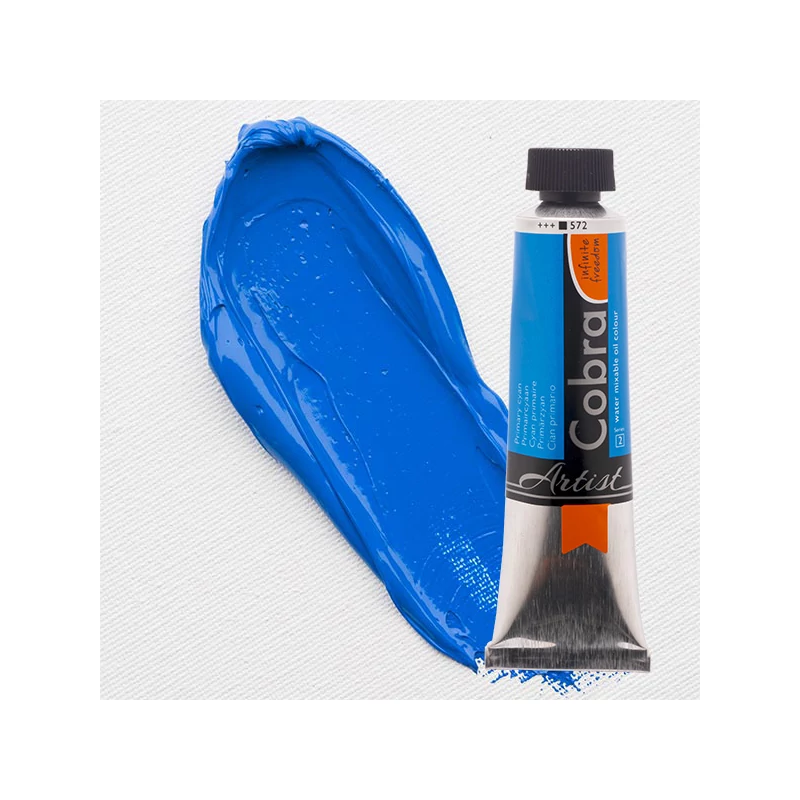 Talens Cobra vizes olajfesték, 40 ml - 572, primary cyan