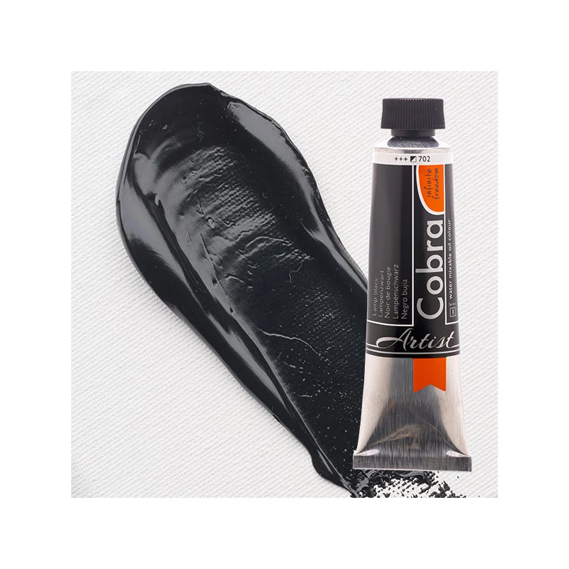 Talens Cobra vizes olajfesték, 40 ml - 702, lamp black