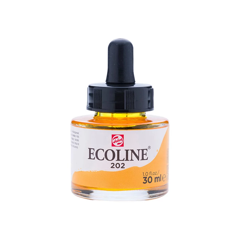 Talens Ecoline folyékony akvarell festék, 30 ml - 202, deep yellow