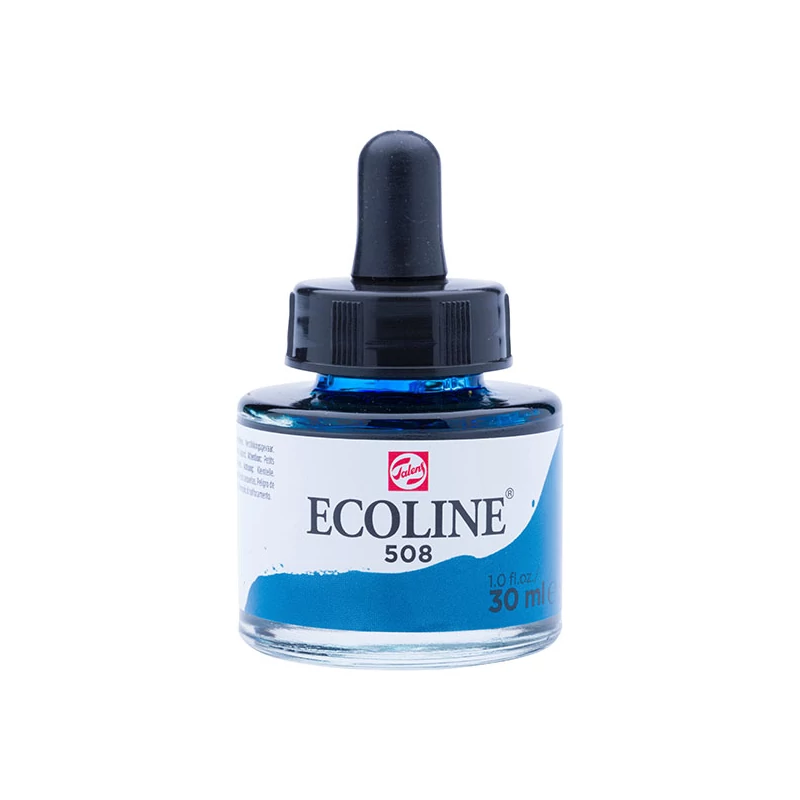 Talens Ecoline folyékony akvarell festék, 30 ml - 508, prussian blue