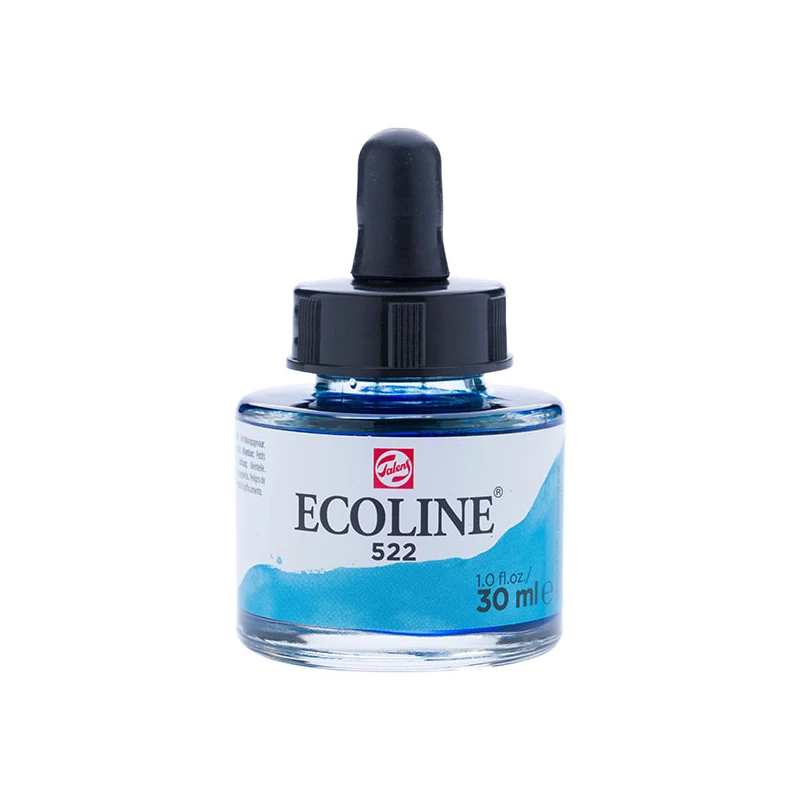 Talens Ecoline folyékony akvarell festék, 30 ml - 522, turquoise blue