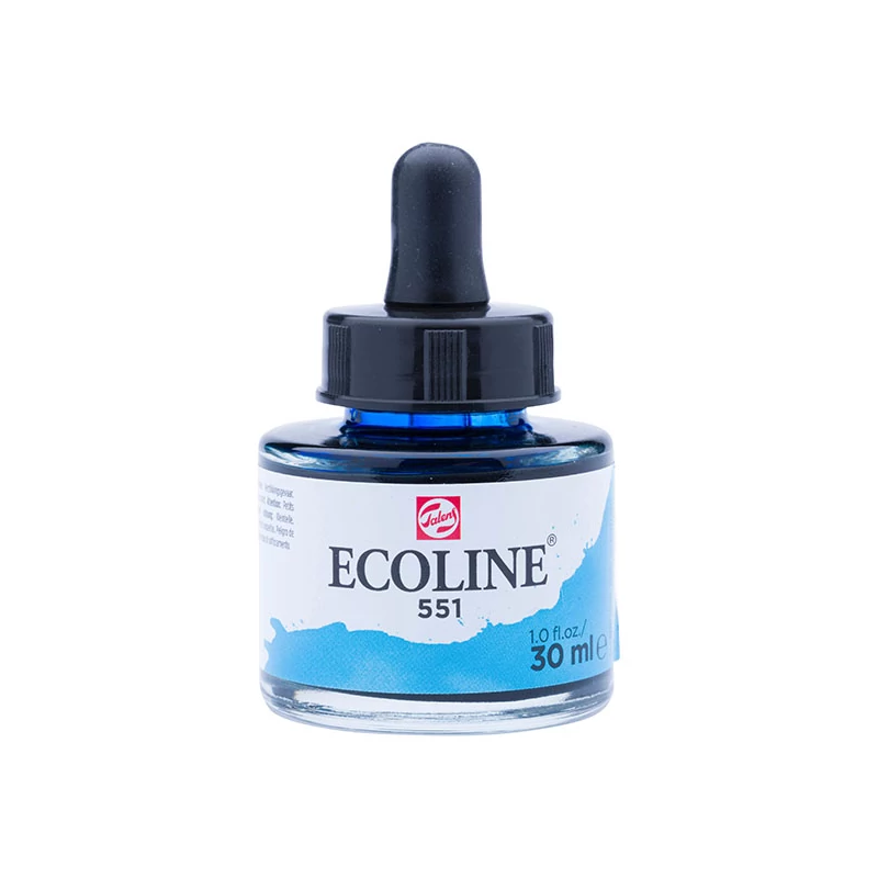 Talens Ecoline folyékony akvarell festék, 30 ml - 551, sky blue light