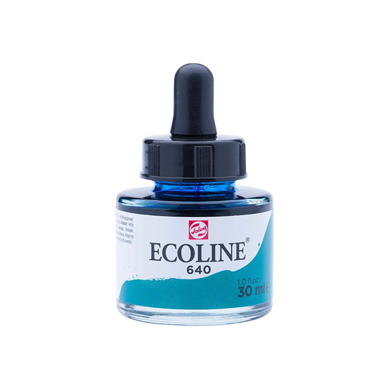 Talens Ecoline folyékony akvarell festék, 30 ml - 640, bluish green