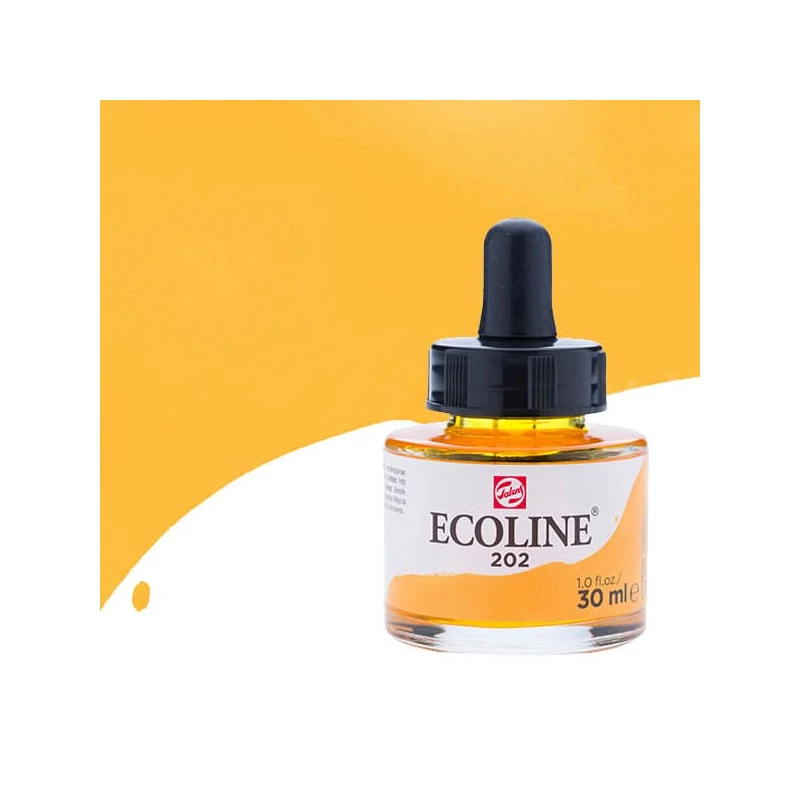 Talens Ecoline folyékony akvarell festék, 30 ml - 202, deep yellow