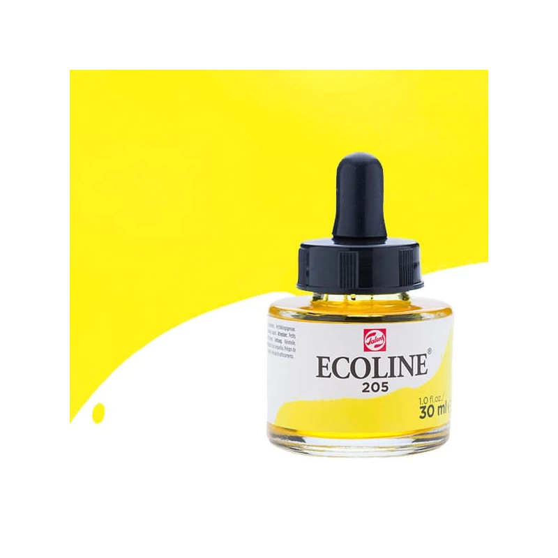 Talens Ecoline folyékony akvarell festék, 30 ml - 205, lemon yellow (primary)