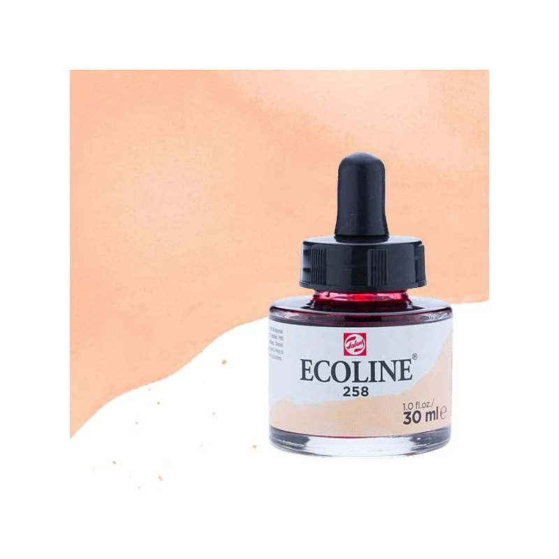 Talens Ecoline folyékony akvarell festék, 30 ml - 258, apricot