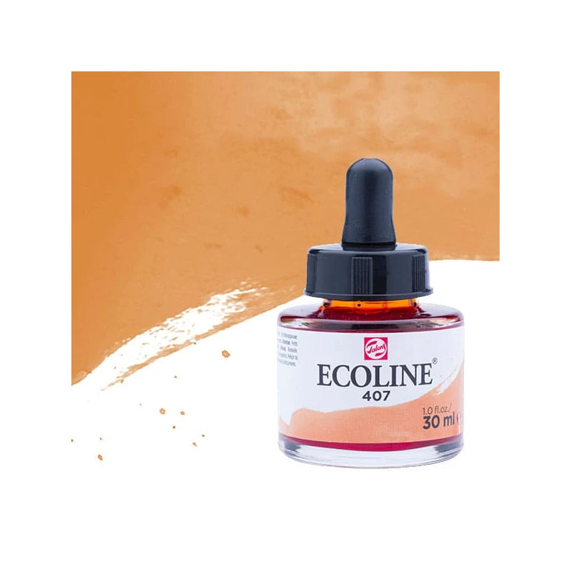 Talens Ecoline folyékony akvarell festék, 30 ml - 407, deep ochre