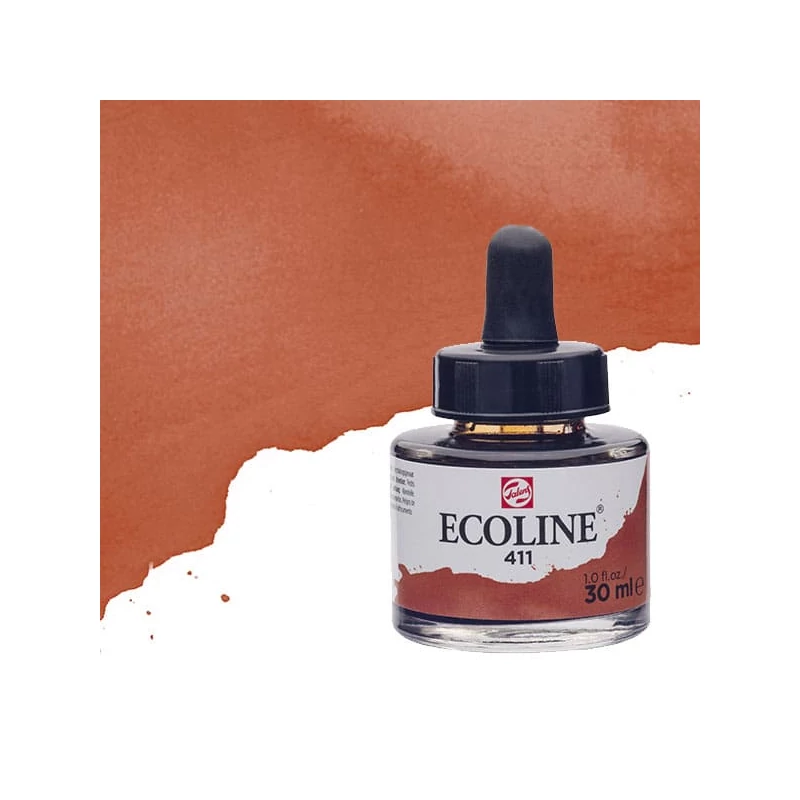 Talens Ecoline folyékony akvarell festék, 30 ml - 411, burnt sienna